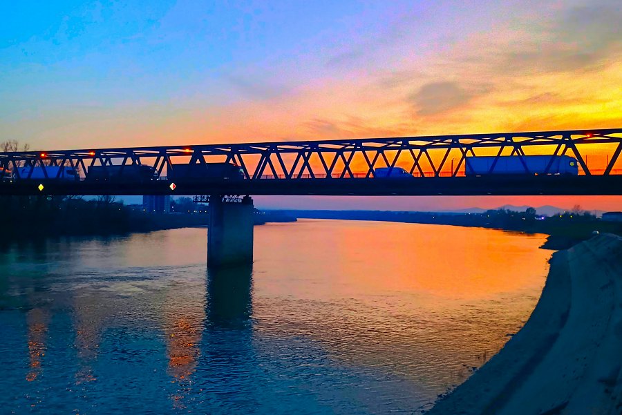 9130-Zalaz sunca, Sava, Slavonski Brod, Hrvatska 