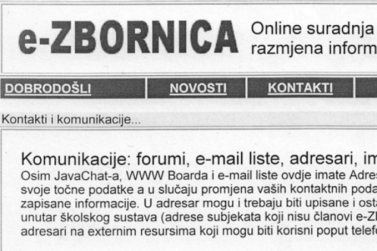 2001. e-ZBORNICA, Škola M. A. R