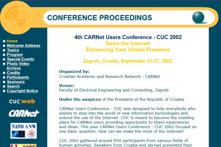 4rd CARNet Users Conference CUC 2002