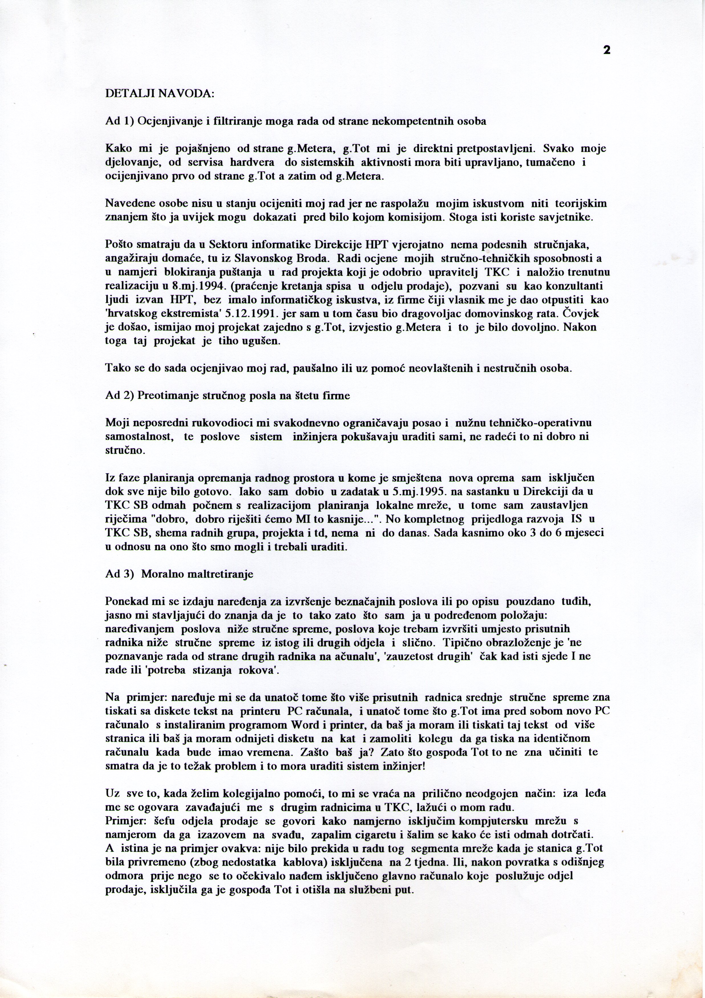 (2) Maltretiranje inženjera Željka Klindžića